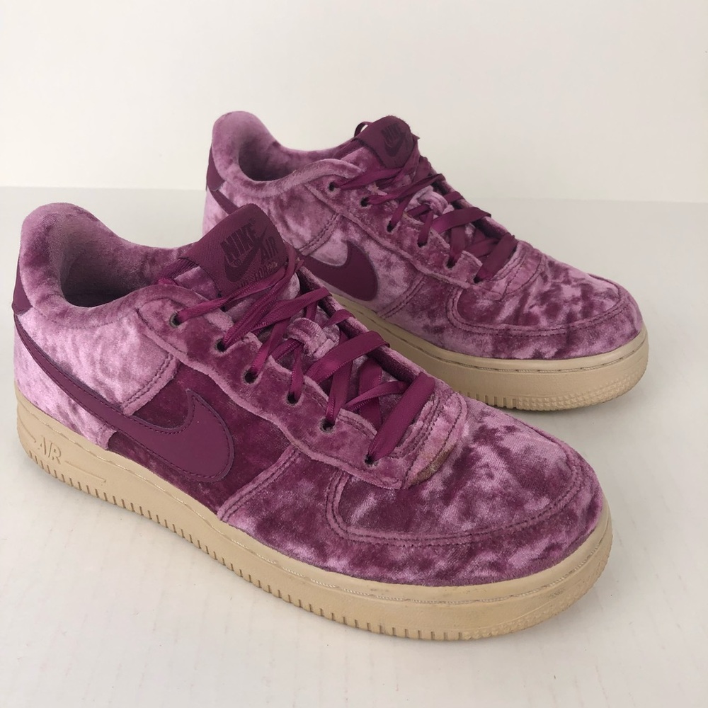 Nike Air Force 1 Teaberry Velvet Sneakers Youth 5